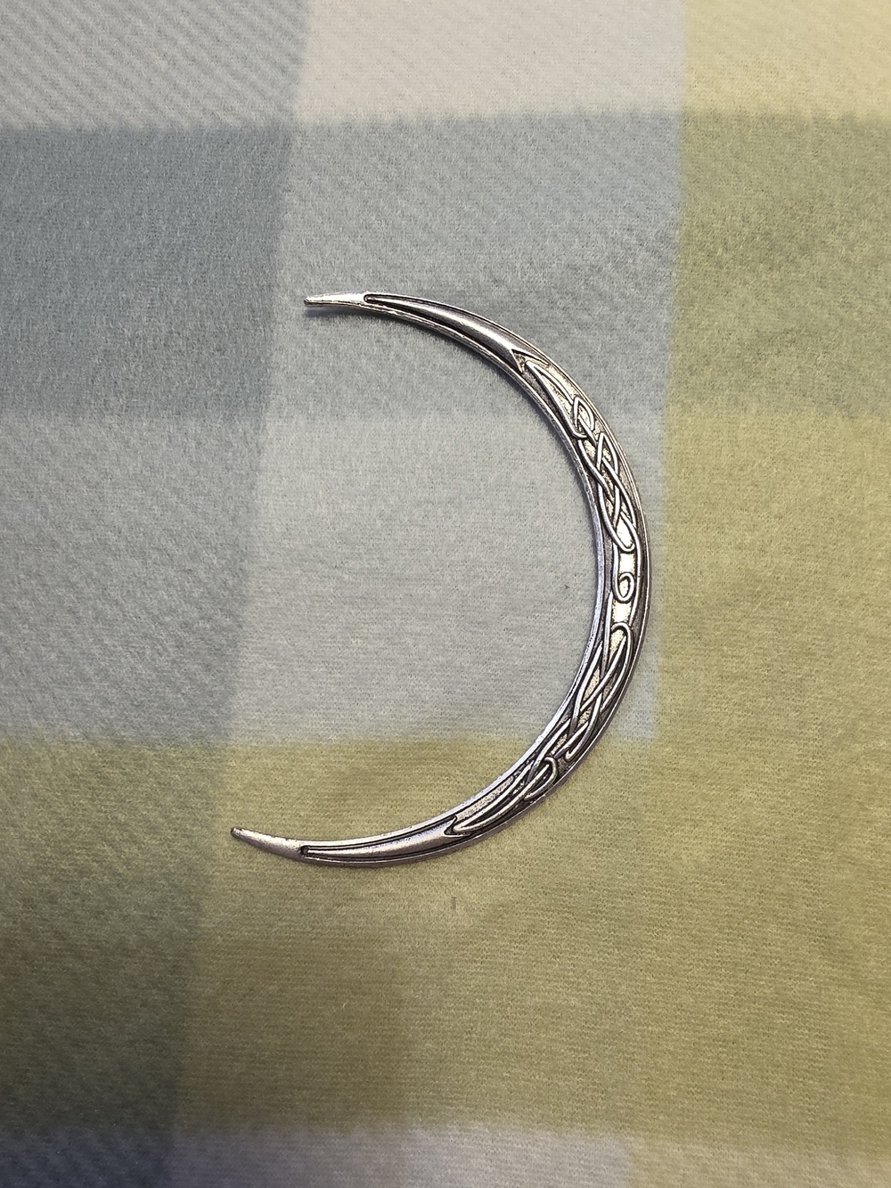 Celtic Crescent Moon Hair Pin Viking Norse